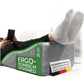Well B4 Ergonomisches Venenkissen zum Beine hochlagern - Beinauflage zum Beine hochlegen - Beinhochlagerungskissen - Keilkissen Stützkissen für Beine & Knie ideal als Lymphkissen und Venenkeil für beide Beine