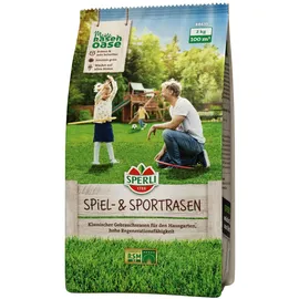 Sperli SPERLI's Spiel- & Sportrasen 88635 - RSM 2.3 qualifiziert - 2 kg für 100 m2 - Robuster Rasensamen für Sport und Spiel - Schnellkeimend & Intensiv Grün - Ideal für Hausgärten