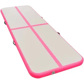 vidaXL Aufblasbare Gymnastikmatte mit Pumpe 800×100×10 cm PVC Rosa