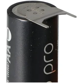 Panasonic Ready2use AA 2500mAh Akku Mignon NiMH mit Print Kontakt + 1er, - 2er Print