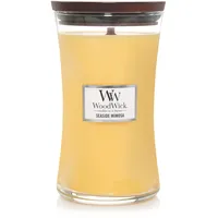 Woodwick Seaside Mimosa große Duftkerze 610 g beige