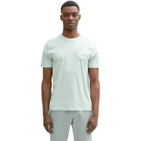 Tom Tailor Denim Herren 1043491 Basic T-Shirt mit Logo-Print,