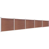 vidaXL Zaunelement Set WPC 872x146 cm Braun