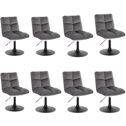 HOME DELUXE Barhocker ACE - Farbe: Samt Hellgrau, Menge: 8