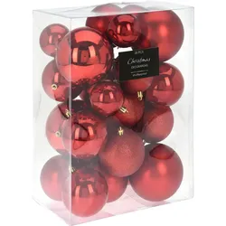 26tlg. Weihnachtskugeln Christbaumschmuck Weihnachtsbaumschmuck Glitzer Deko