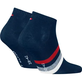 Tommy Hilfiger Sneakersocken mit Logo-Detail im 2er-Pack, Marine, 43-46,