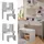 Vicco Schminktisch, Azur mit Bank (120 x 40 x 83.50 cm,