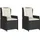 vidaXL Gartensessel 57 x 67,8 x 35,1 cm schwarz 2 St.