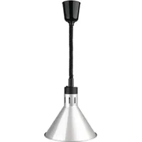 Buffalo ausziehbare konische Wärmelampe mit Silber-Finish