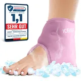 ICEHOF Kühlpads Fußgelenk - Fersensporn Kühl-bandage Knöchel - Sprunggelenkbandage Kühlkompresse Fußknöchel Achillessehne Entzündung Rheuma Knöchelschmerzen Fußgelenkbandage Knöchelbandage