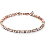 Pandora 581469C01 Damen-Armband Funkelndes Tennisband Roségoldfarben, 20 cm
