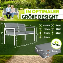 tillvex Gartenbank 300 x 0 x 0 cm Grau