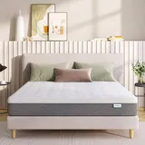 Novilla Matratze 140x200cm H3 Gel Memory Foam Kaltschaummatratze 7 Zonen Schaumstoff Rollmatratze Bambusfasern Atmungsaktiv Oeko-Tex 18cm