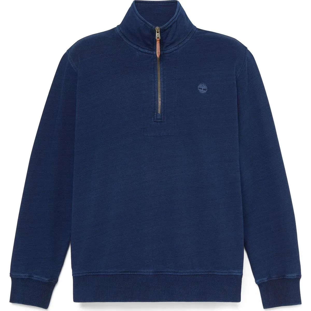 Timberland Mens Indigo 1/4 Zip Sweatshirt rinse S