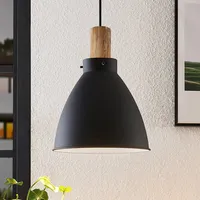 Lindby Trebale, Pendelleuchte Black/Wood (9626269)