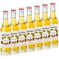 7x Monin Haselnuss / Noisette Sirup, 250 ml Flasche