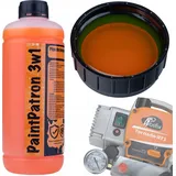 OEM Wartungs- und Reinigungsflüssigkeit für Farbspritzgeräte 1 l + 2 Stück Fingerfilter 60 Mesh