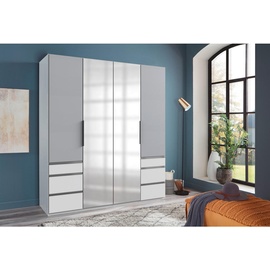 WIMEX Level 200 x 216 x 58 cm weiß/Light grey mit Spiegeltüren und Schubladen