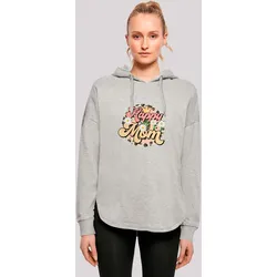 Kapuzenpullover F4NT4STIC "Mothers Day Floral Design Happy Mom Motherhood Appreciation", Damen, Gr. S, grau, Obermaterial: 100% Baumwolle, casual, oversize, Langarm, Pullover, Premium Qualität