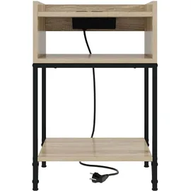 vidaXL Nachttisch mit Regal Sonoma-Eiche 40 x 40 x 61 cm Holzwerkstoff