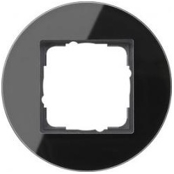 Gira Studio Abdeckrahmen 1-fach (Glas schwarz)