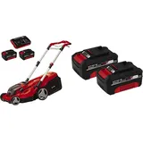 Einhell Akku-Rasenmäher RASARRO 36/38 Kit Power X-Change (36 V, 38 cm Schnittbreite, 450 m2, Brushless, Mulchfunktion, 45L Fangkorb, inkl. 4X 4,0 Ah Akkus + Twincharger)