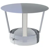 Jeremias Regenhaube Edelstahl Ø 250 mm 0,25 m x 0,45 m Schwarz/Weiß