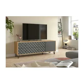 Möbel Kraft Prisma Lowboard 164 x 56 cm Braun Holzwerkstoff