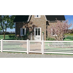 Gartenzaun Tor Amsterdam 100 x 70 cm – Zauntür aus Aluminium, Weiß – hochwertige Gartentür – Pforte für Gartenbereich & Grundstück