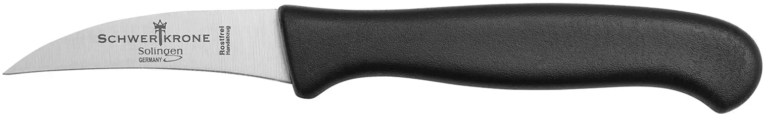 SCHWERTKRONE Schälmesser Klingenlänge 5,5 cm Tourniermesser schwarz