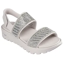 Sandale SKECHERS "ARCH FIT FOOTSTEPS-ENCHANT", Damen, Gr. 41, beige (natur), EVA, Glitzer, modisch, Schuhe, mit Luxe Foam, Topseller