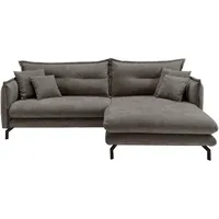 Livetastic Ecksofa, Lava ca. 255x180 cm, Graubraun,