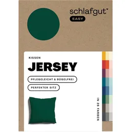 schlafgut Kissenbezug Easy Jersey 40 x 40 cm Dunkelgrün