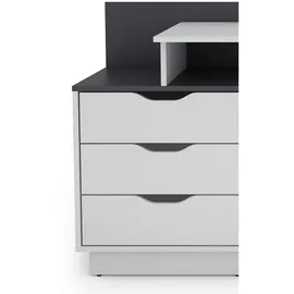 byLIVING Schreibtisch Belfast Weiß / Anthrazit