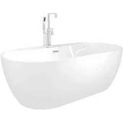 AcquaVapore freistehende Badewanne Wanne F29 180x90cm Whirlpool Luft & Wasser mit Armatur AF05