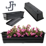 Kadax Blumenkasten 60 x 20 x 15 cm Anthrazit
