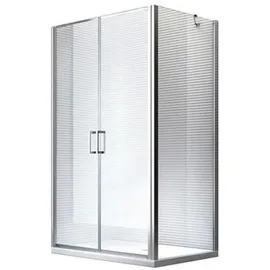 Glaszentrum Hagen Athene Eckdusche mit Pendeltür 80 x 195 cm transparent