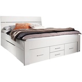 Rauch Scala - Futonbett (Dekor-Kopfteil,6 Schubkästen, Alpinweiß,