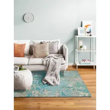 benuta Teppich Stay, rechteckig, Höhe: 5 mm, Wolle, Teppich Wohnzimmer, Schlafzimmer, Esszimmer, Flur, Hygge & Cozy grün