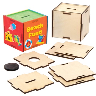 Baker Ross Holz-Spardose , für Kunsthandwerksprojekte für Kinder (30 Stück)