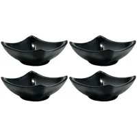 DanDiBo Ambiente 4x Dipschalen Melamin Set Schwarz 755 Snackschale