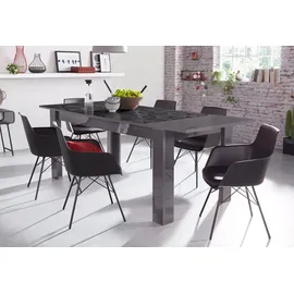 INOSIGN Esstisch »Prisma 137x90 cm, Esszimmertisch, ausziehbar, erweiterbar auf 185 cm«, rechteckig,Tischplatte Stärke 22 mm u. mit elegantem siebdruck grau