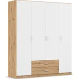 Rauch Drehtürenschrank »Kleiderschrank Schrank Garderobe Wäscheschrank GAMMA in 3 Breiten«, mit 6 Schubladen, in schlichtem Design TOPSELLER MADE IN GERMANY,