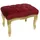 Casa Padrino Barock Fußhocker 50 x 35 x 40 cm Bordeauxrot/Gold
