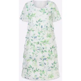 Witt Weiden Etuikleid Druck-Kleid Weiß/Eucalyptus 40
