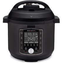 Instant Pot Pro 5,7L Schnellkochtopf, Schongarer, Reiskocher, Dampfgarer, Sautierpfanne, Sterilisator, Joghurtbereiter, Sous Vide Gerät – Schwarzer Edelstahl