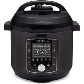 Instant Pot Pro 5,7L Schnellkochtopf, Schongarer, Reiskocher, Dampfgarer, Sautierpfanne, Sterilisator, Joghurtbereiter, Sous Vide Gerät – Schwarzer Edelstahl