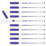 edding 4600 Textilstift - violett - 10 Stück - Rundspitze 1 mm - Textilstifte waschmaschinenfest (60 °C) zum Stoff bemalen - Stoffmalstift