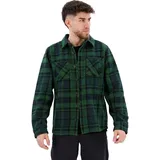 Black Diamond Project Heavy Flannel Langarmhemd - Palm Green / Anthracite Plaid - L