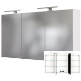 Lomadox - Badezimmer Spiegelschrank mit Doppel-LED-Beleuchtung FLORIDO-03 in weiß b x h x t 120 x 64 x 20 cm